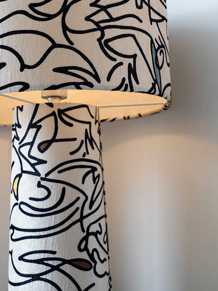 Artistic Designer Pattern Table Lamp, Vintage Luxury—Bedroom, Bedside, or Study Accent Light