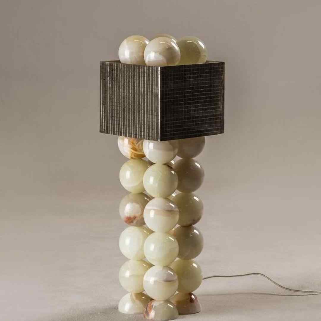 Modern Spanish Alabaster Stone Table Lamp, Designer Luxury Vintage Accent Light, Artistic Warm Glow for Living Room, Bedroom, Study, or Sofa Side Table