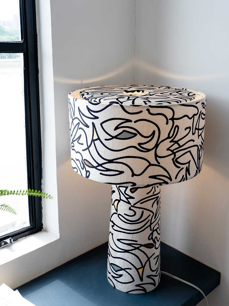 Artistic Designer Pattern Table Lamp, Vintage Luxury—Bedroom, Bedside, or Study Accent Light