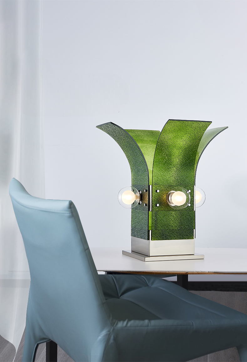 Pine Tree Table Lamp, Modern Green Acrylic Glass for Living Room, Bedroom, Office Decor