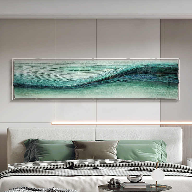 High-End Luxury 3D Acrylic Bedroom Wall Art – Handmade Minimalist Modern Headboard & Living Room Art Panel