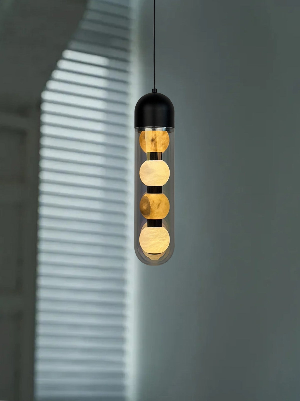 Modern Marble Pendant Light, 4-Head Cloud Stone Glass Hanging Lamp, Minimalist Kitchen Island, Dining Room, Bedroom Lighting Fixture