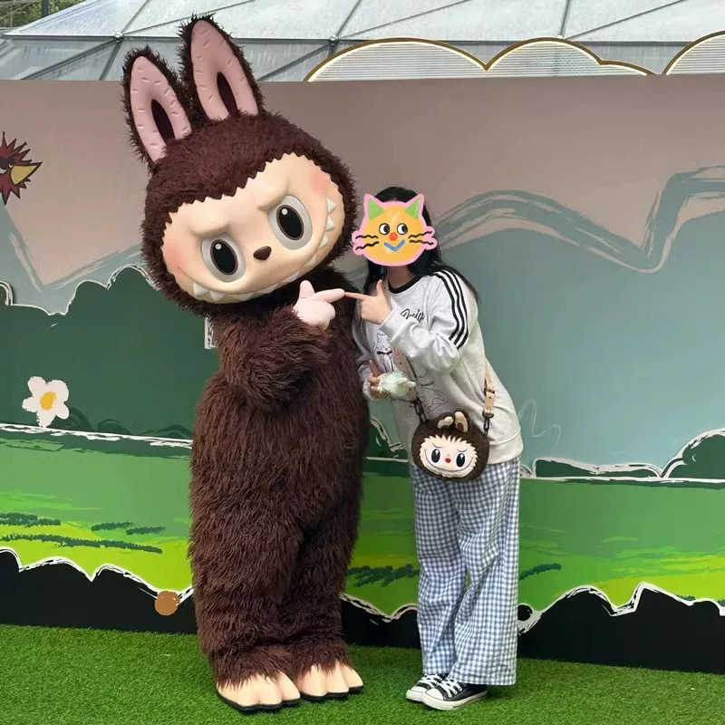 Inflatable Labubu Cartoon Costume, Air-Filled Mascot Suit for Walking Performances & Cosplay