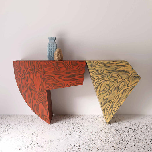 Modern Luxury Style Solid Wood Entryway Console Table, Artistic Foyer Sideboard, High-End Storage Cabinet