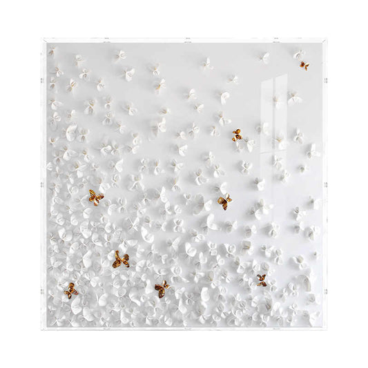 Modern Light-Luxury 3D Leather Butterfly Wall Art – High-End Handmade Acrylic Living Room, Entryway, Bedroom Panel