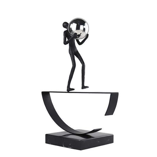 Modern Luxury Abstract Gymnast Sculpture – Artful Home, Sample Apartment, Sales Office Entryway Decor