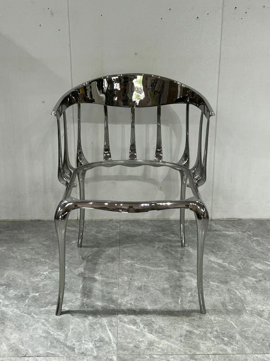 Italian Luxury Stainless Steel Dining Chair Frame – Modern Designer High-End Home Dining Seat Metal Structure