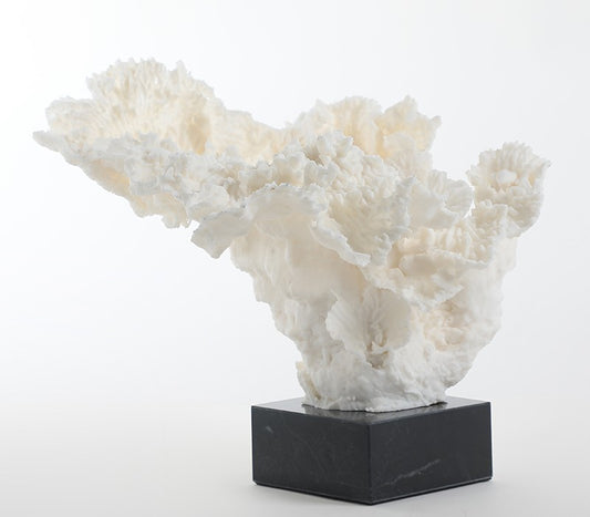 Modern Abstract Textured Resin Sculpture, Luxury Artistic Table Decor with Marble Base, Unique Statement Centerpiece for Living Room, Hotel Entryway, Villa, Gallery, or Office