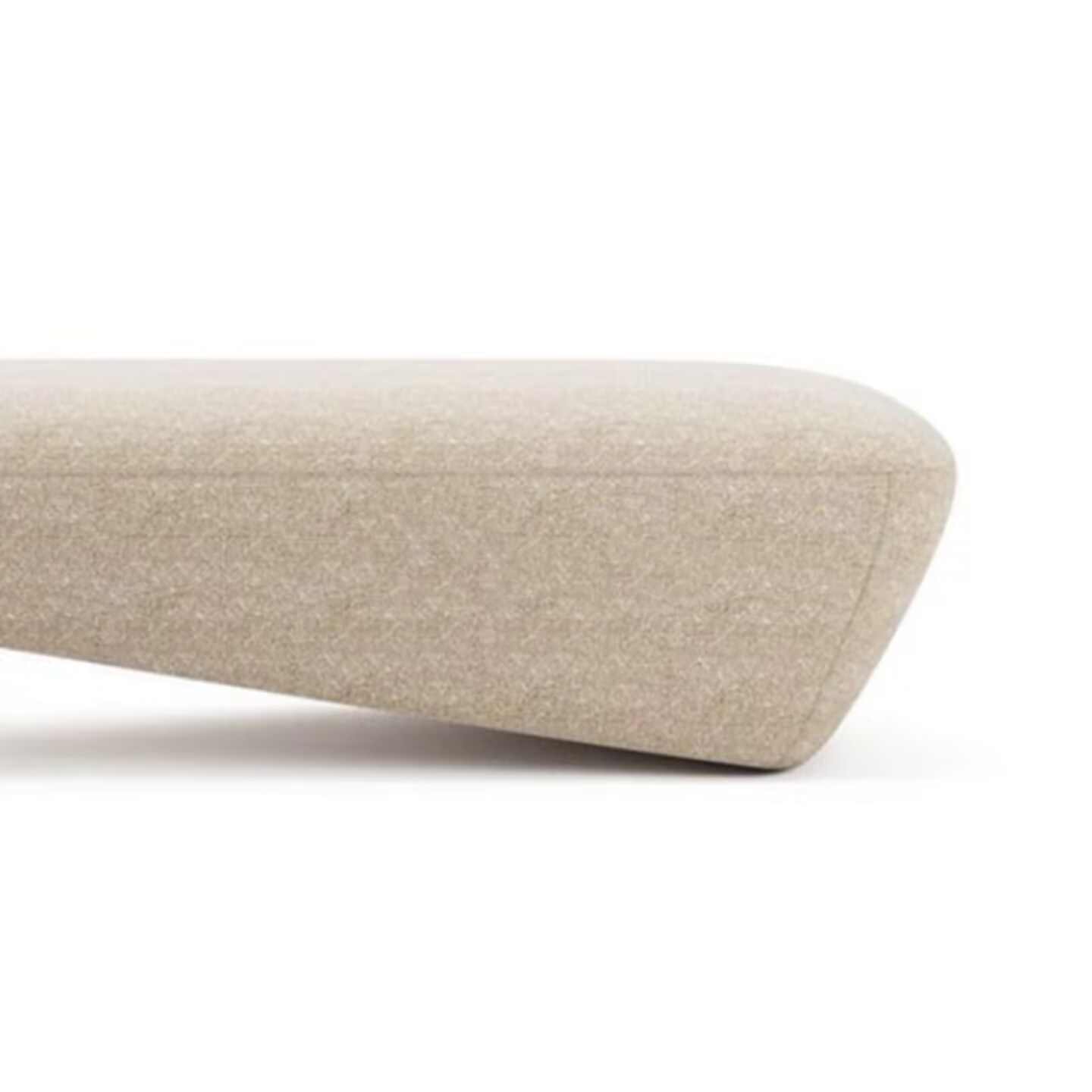 Nordic Minimalist Solid Wood Upholstered Bench, Wabi-Sabi Style Long Ottoman with Boucle Fabric and Leather Bolster, Modern Entryway Shoe Bench
