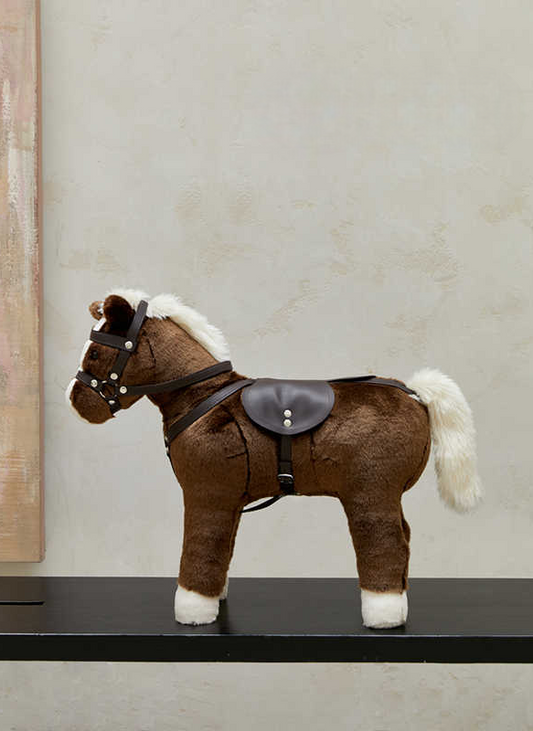 Little Brown Horse Plush Pillow – Novelty Pony Stuffed Animal Doll, Sofa Throw, Cute Home Decor, Housewarming/Birthday Gift