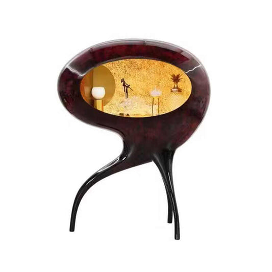 Luxury Solid Wood Octopus-Shaped Wine Cabinet, Artistic Display Sideboard for Villa or Living Room