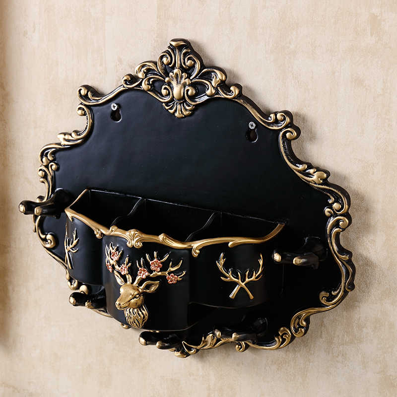 Luxury Multi-Function Peacock Blue Resin Wine Glass Holder, Ornate Crystal Embedded Wine Rack, Decorative High-Stem Glass Stand