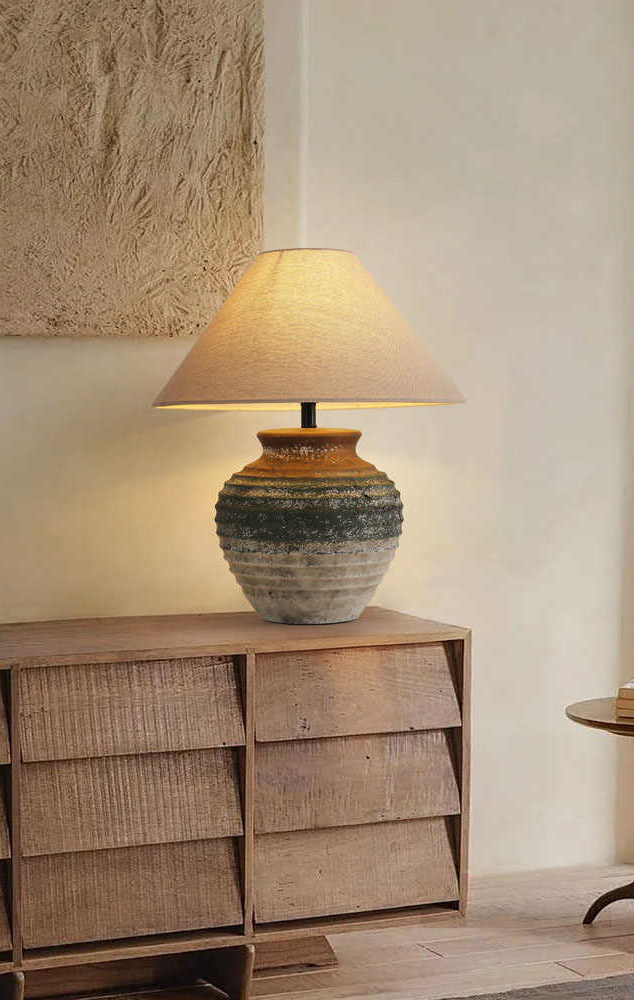 Handmade Ceramic Table Lamp, Vintage Designer Living Room, Bedroom, Tea Room, Study Accent Light