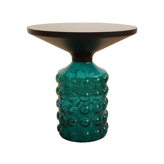 Nordic Designer Glass Side Table – Colorful Bell-Shaped Accent Table, Modern Minimalist Small Apartment Living Room Luxury
