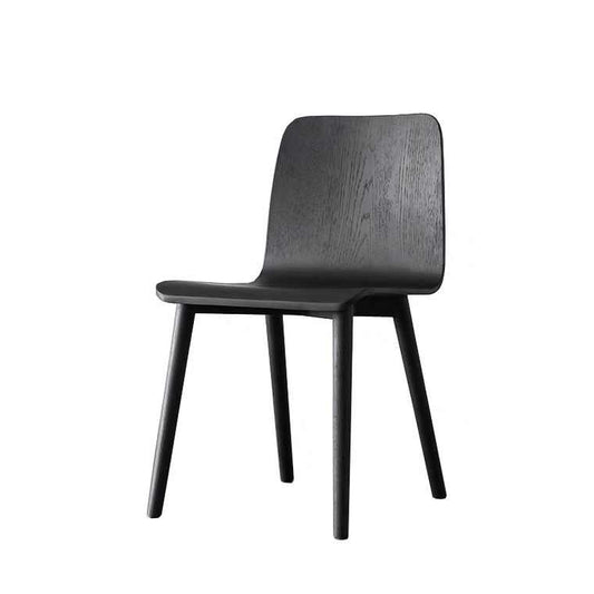 Nordic Solid Wood Dining Chair – Minimalist Modern Restaurant Chair with Natural Wood Grain, Contemporary Kitchen Seating for Home, Hotel, Café