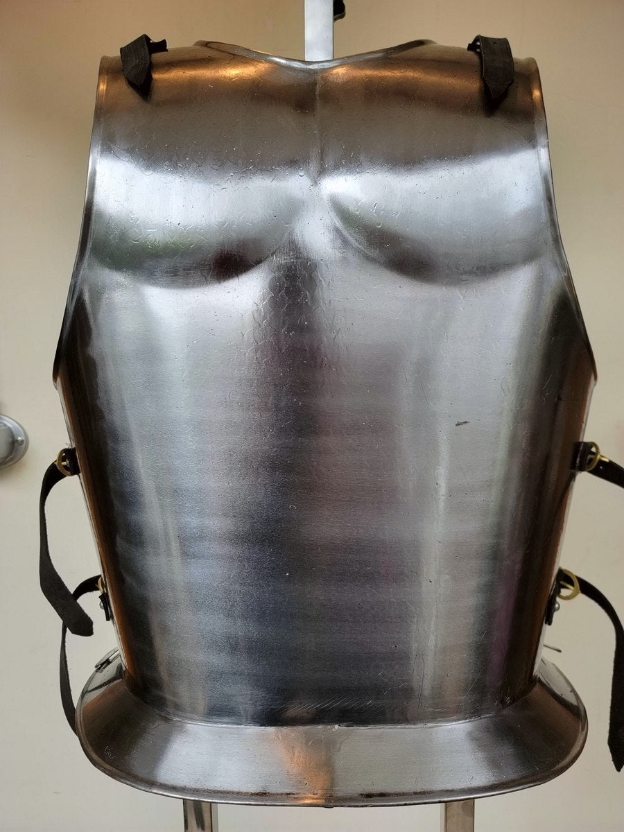 Greek Muscle Cuirass Armor Replica, Anatomical Steel Breastplate with Adjustable Leather Straps, Historical Roman Spartan Body Armor for Reenactment & Display