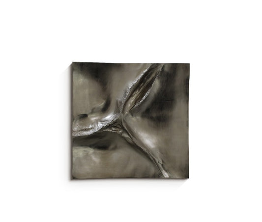 Modern Minimalist Gray 3D Relief Wall Art, Abstract Hand-Painted Texture Frameless Decorative Panel, Living Room, Entryway, and Dining Room