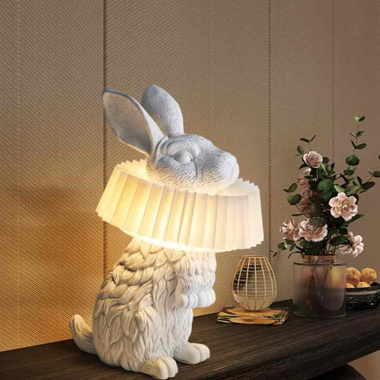 Modern Creative Rabbit Table Lamp, Cute Warm Light – Bedroom, Children's Room, Living Room or Study
