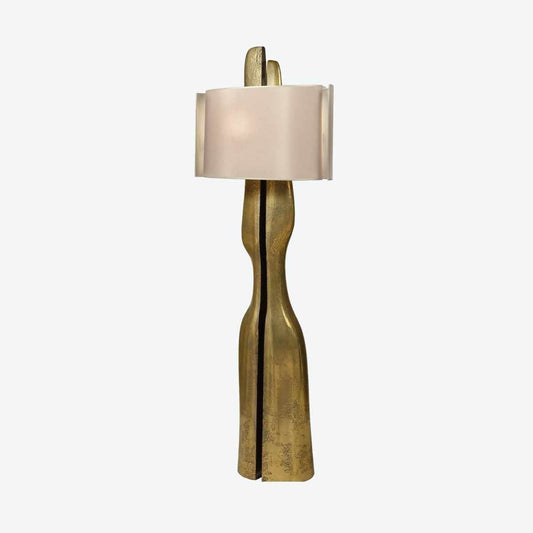 Luxury Floor Lamp, Designer Sculptural Brass Statement Light, Modern Model Home/Showroom/Bedroom Décor