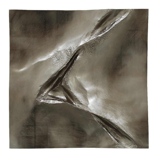 Modern Minimalist 3D Relief Wall Art, Abstract Gray Textured Hand-Painted Frameless Decorative Panel, Living Room, Entryway, Dining Room