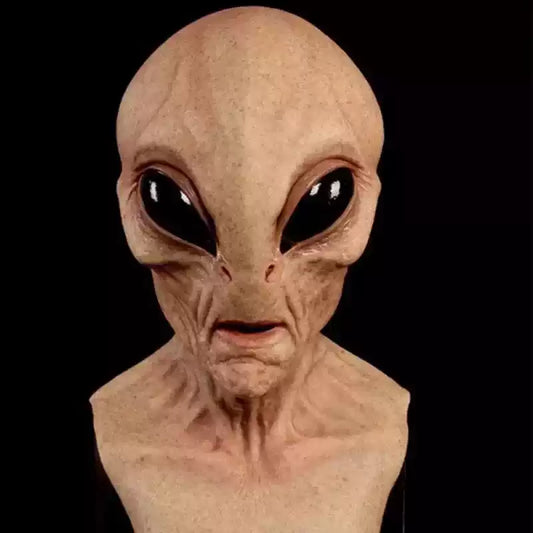 Realistic Alien Latex Mask – Full Head Scary Extraterrestrial Costume for Halloween, Party & Cosplay