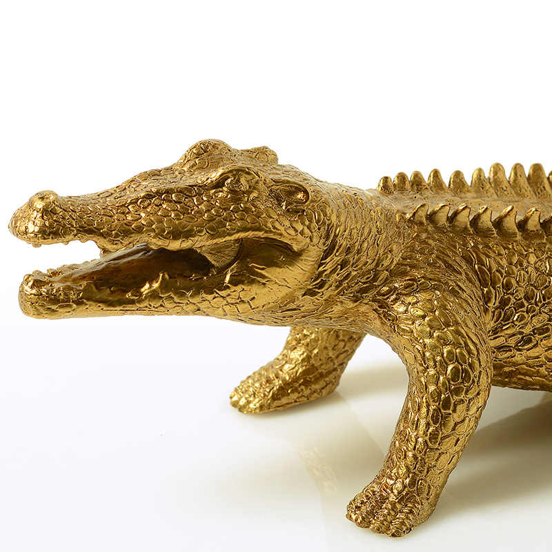 Luxury Solid Brass Alligator Wine Bottle Holder – Creative Animal Bar Decor for Living Room, Dining Room, Office, and Gift Display