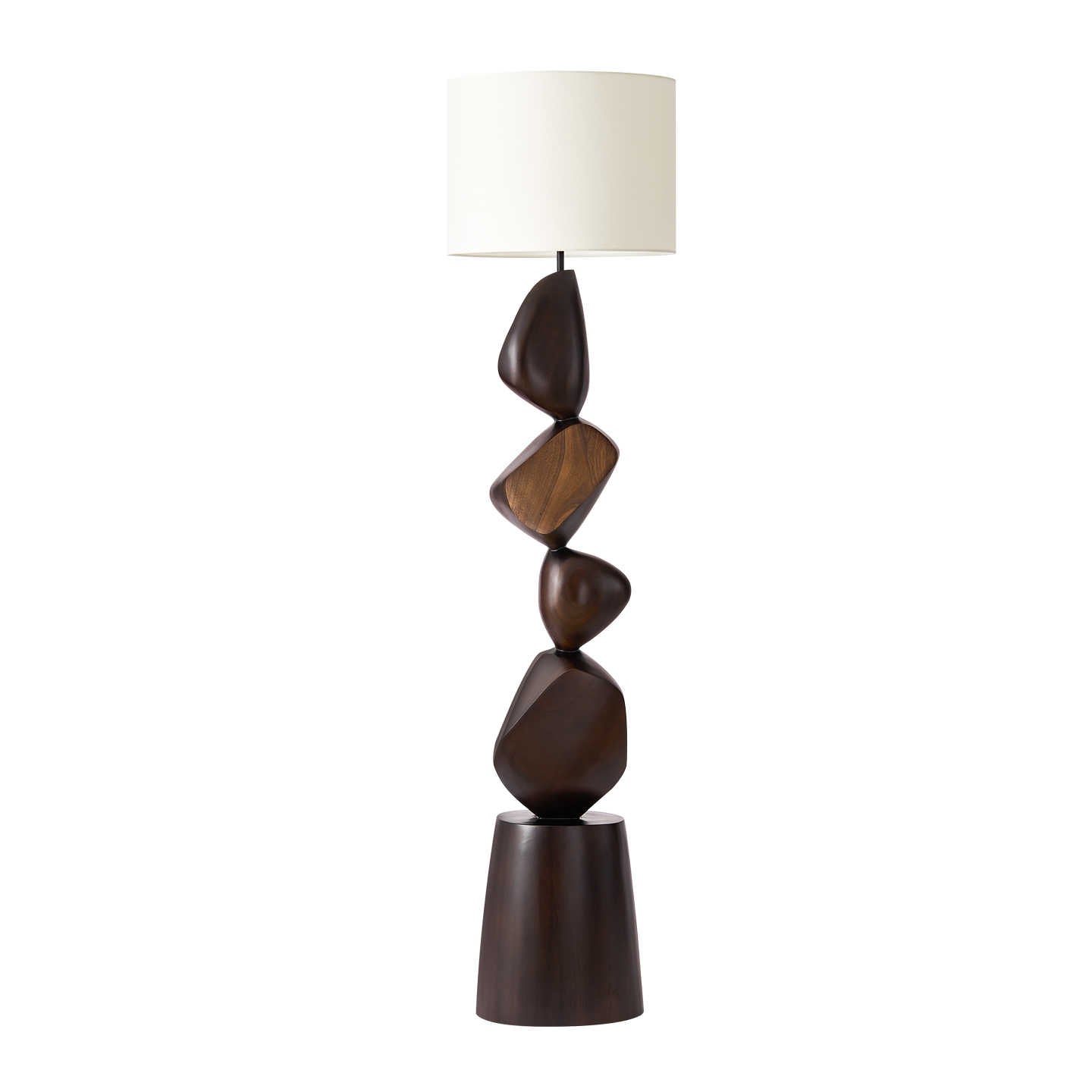 Designer Solid Wood Floor Lamp, Artistic Modern Standing Light for Living Room, Bedroom, or Sofa Ambient Lighting