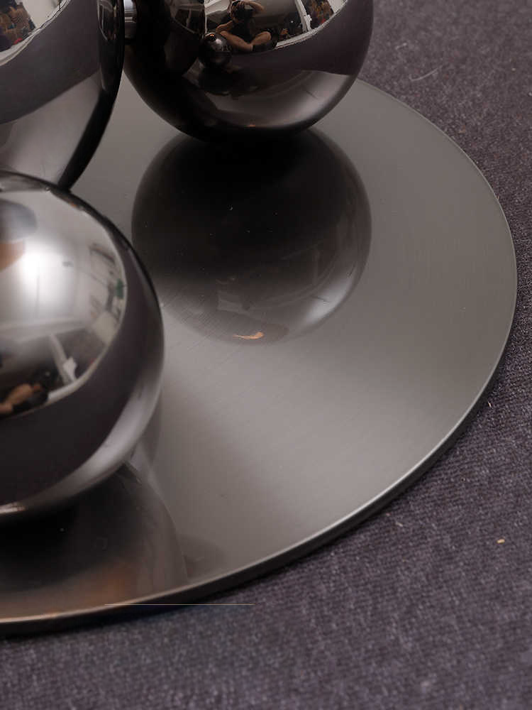 Bubble Designer Luxury Artistic Side Table, Small Round Stainless Steel Accent Table, Minimalist Modern Geometric Living Room End Table