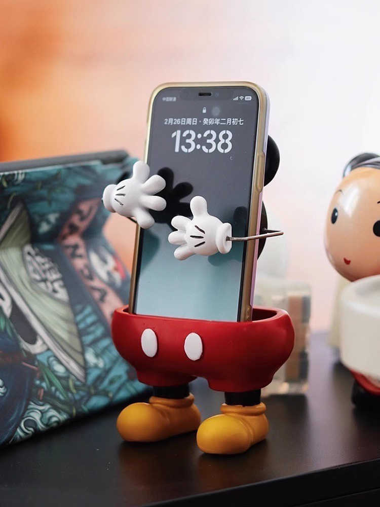 Mickey Multifunction Remote & Phone Holder – Creative Desktop Organizer Rack, Cartoon Living Room Table Decor Ornament