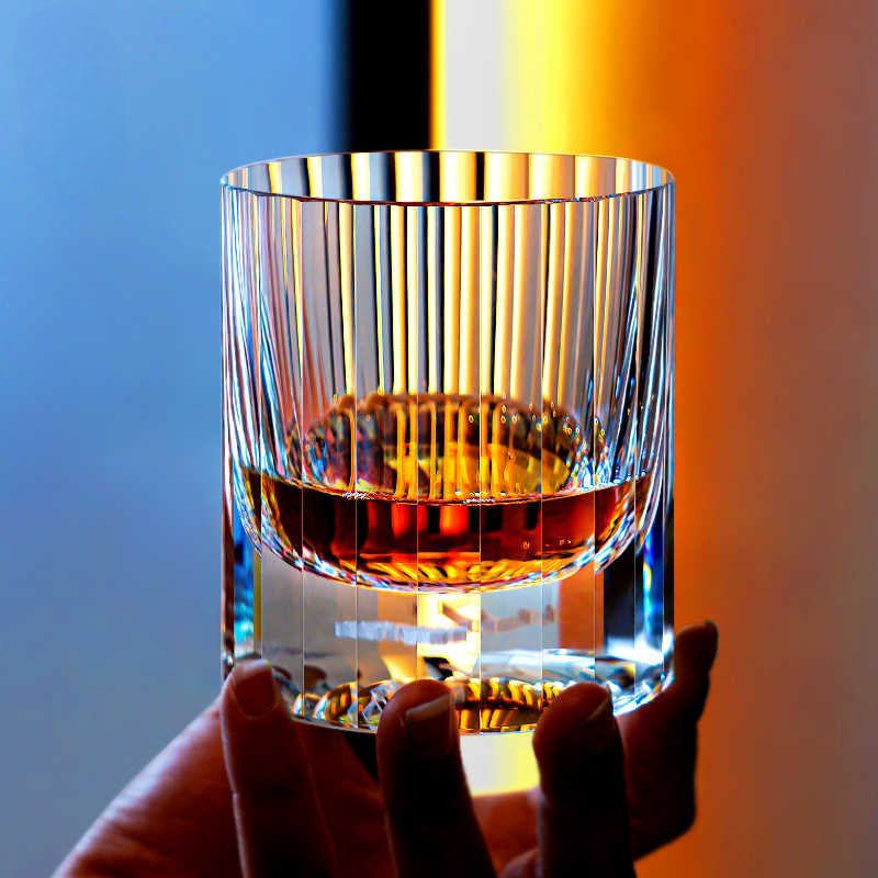 Aquarius Zodiac K9 Crystal Whiskey Glass – European Style 12 Constellations, Premium Personalized Birthday Gift, Lead-Free Handmade Old Fashioned Tumbler with Coaster