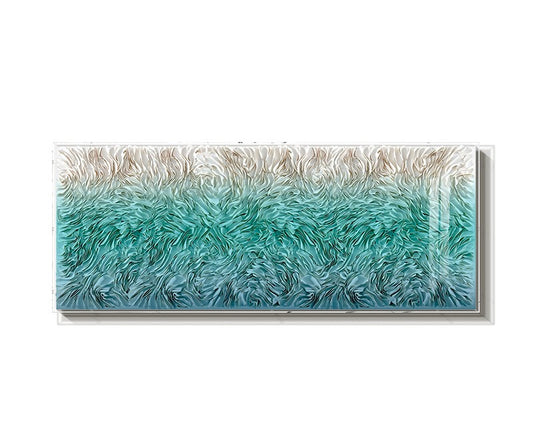 Modern Luxury 3D Acrylic Leather Collage Wall Art – Handmade Abstract Living Room Sofa Background Decor, Frameless