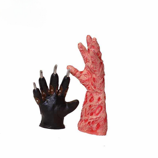 Zombie Cosplay Gloves Set – Horror Burnt Flesh & Clawed Hands, Long and Short Latex Styles for Halloween, Jason & Undead Movie Costumes