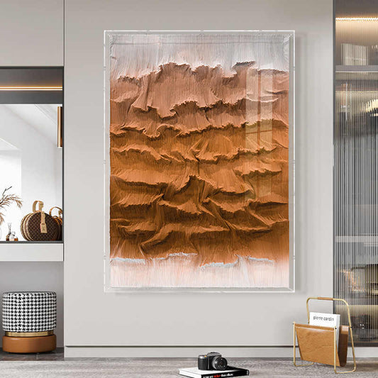 Luxury Modern 3D Acrylic Wall Art – Large Handcrafted Textile Panel for Entryway, Corridor, Living Room