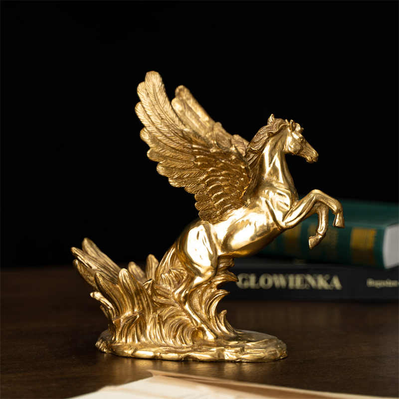 Solid Brass Horse Wine Bottle Holder – Luxury Galloping Pegasus Wine Rack for Dining Room, Bar, Tabletop, and Gift Décor
