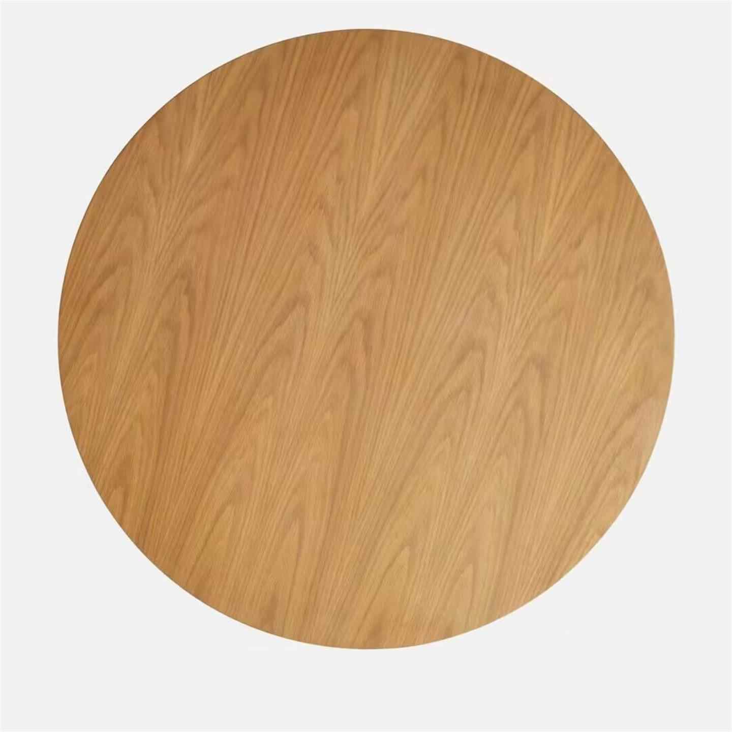 Solid Wood Round Dining Table, Designer Minimalist Natural Pedestal Office Table, Vintage Luxury Small Space Dining