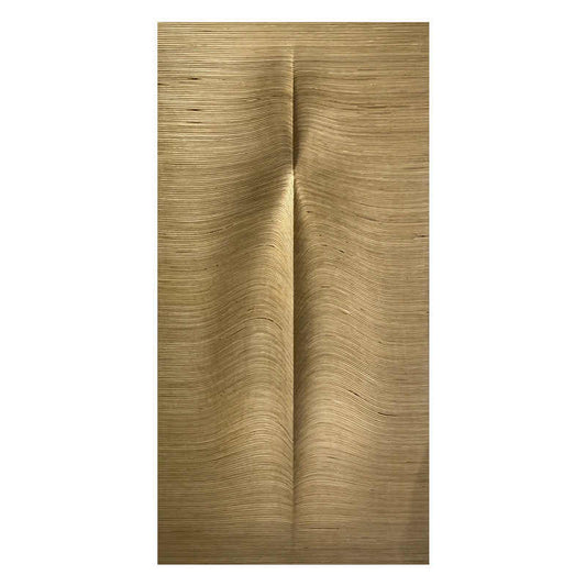 Modern Wood Carved 3D Relief Wall Art, Vertical Natural Solid Wood Sculpture, Large Living Room Entryway Hallway Decorative Panel, Frameless Design