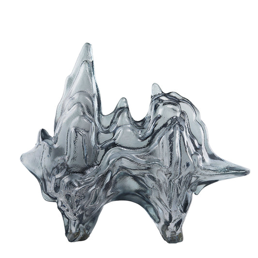 Modern Abstract Glass Mountain Sculpture – Zen Hotel Lobby, Entryway, Corridor Artistic Soft Furnishing