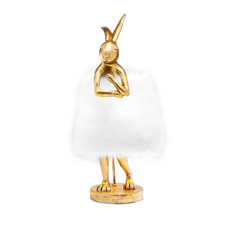 Bedroom Rabbit Feather Lamp, Creative Romantic Table Light for Bedside, Study, Kids Room, Girls’ High-End Gift & Decor