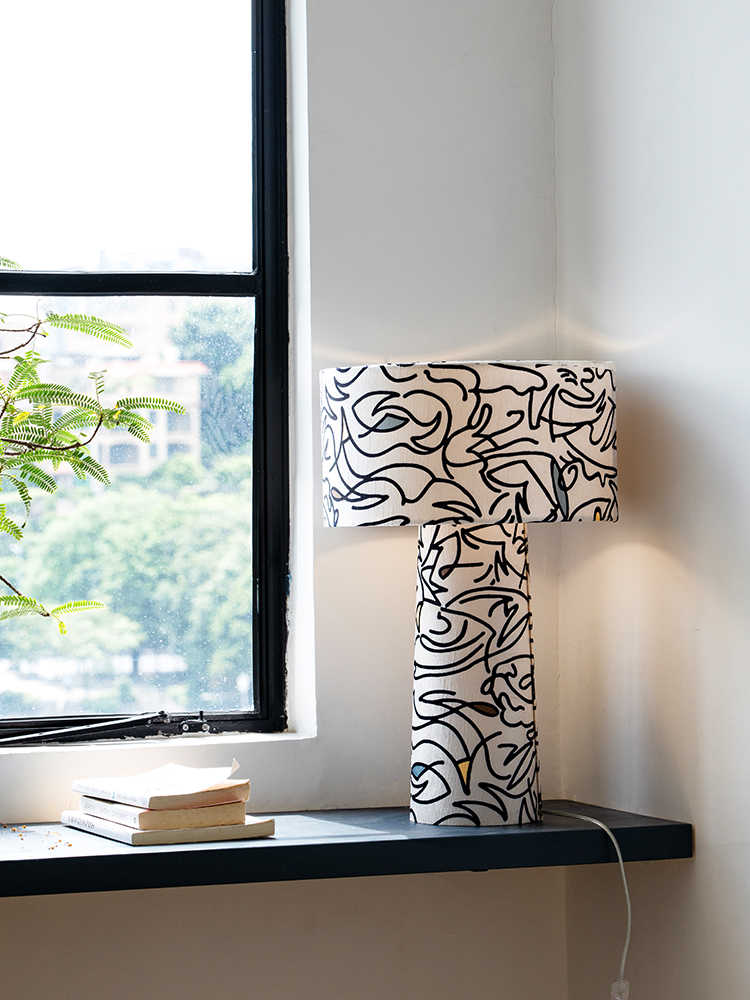 Artistic Designer Pattern Table Lamp, Vintage Luxury—Bedroom, Bedside, or Study Accent Light