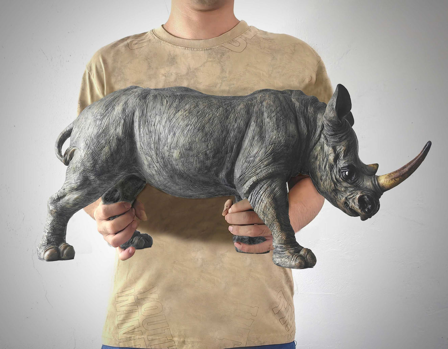 Premium Luxury Rhinoceros Sculpture – Museum-Quality Wildlife Figurine with Realistic Details, Contemporary Home Décor Statement Piece