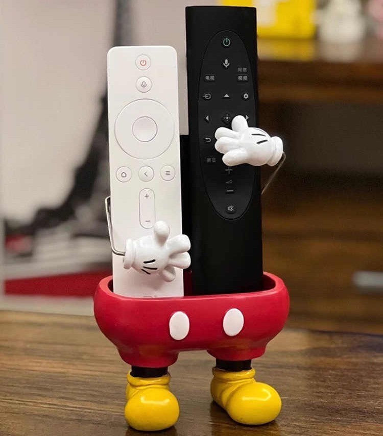 Mickey Multifunction Remote & Phone Holder – Creative Desktop Organizer Rack, Cartoon Living Room Table Decor Ornament