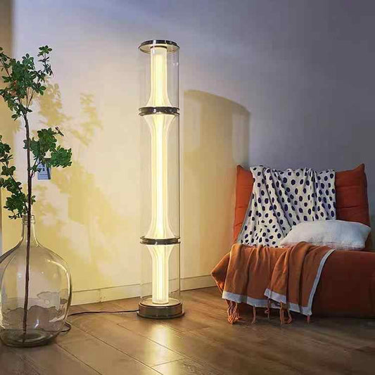 Modern Cylinder Floor Lamp, Luxury LED Ambient Light for Living Room, Villa, Showroom or Lounge