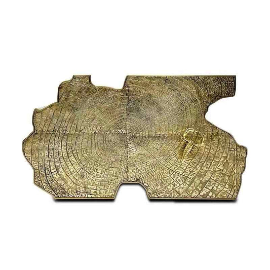 Designer Tree Trunk Console Table – Luxury Gold Metal Organic Sculpture, Contemporary Artistic Entry Table for Modern Hallways and Living Spaces