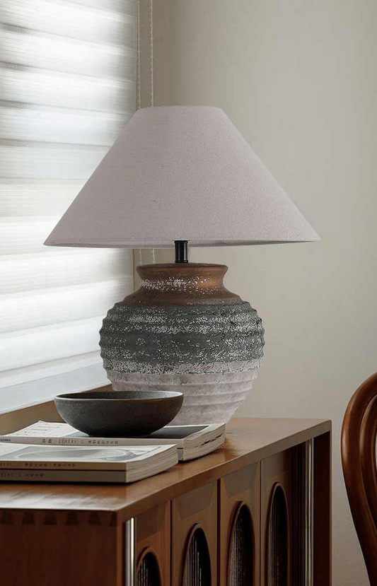Handmade Ceramic Table Lamp, Vintage Designer Living Room, Bedroom, Tea Room, Study Accent Light