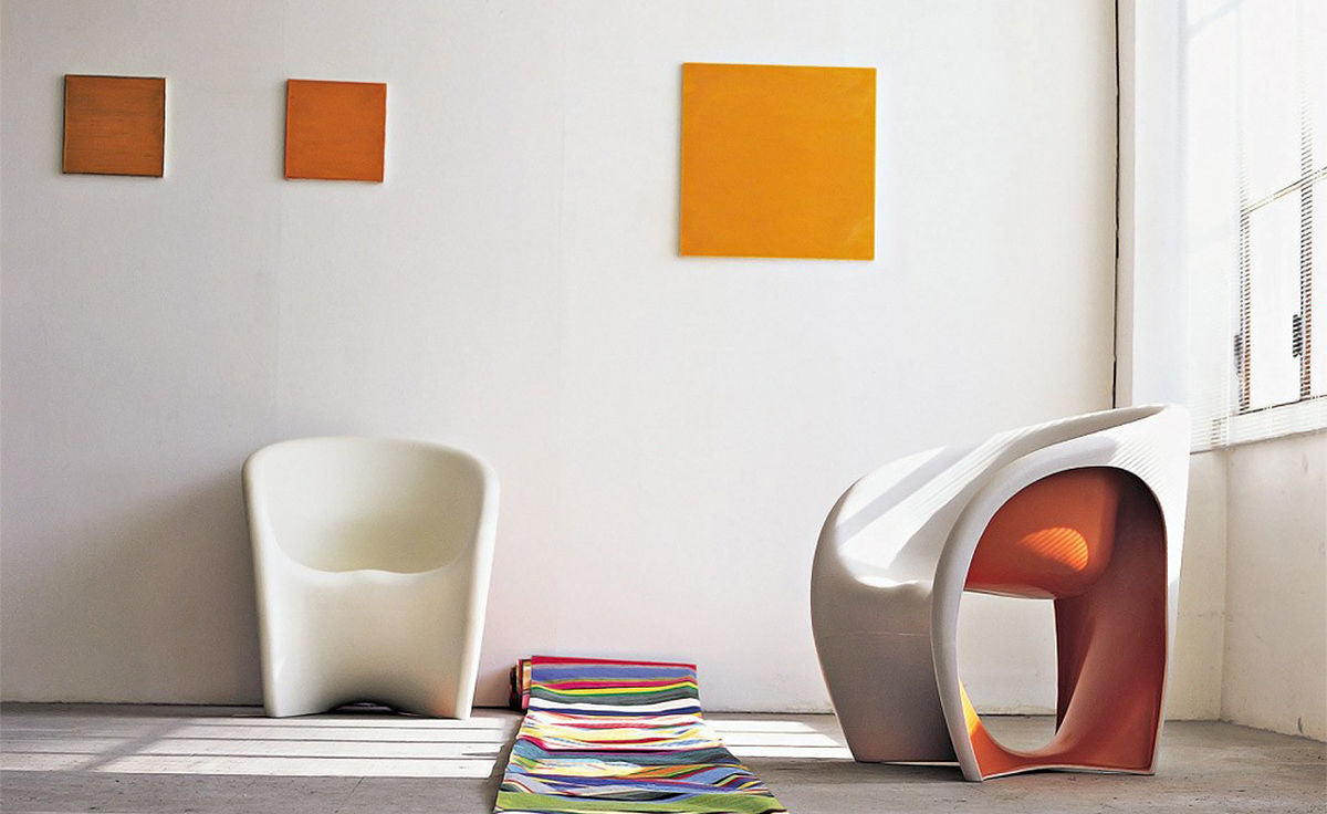 Creative Fiberglass Hollow-Out Lounge Chair, Modern Orange Sculptural Rocking Accent for Villa, Reception, or Sales Office