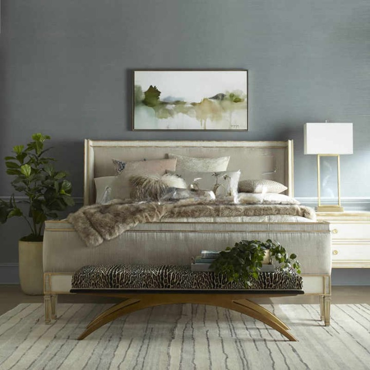 Luxury Leopard Print Upholstered Bench – High-End Gold Solid Wood Bedroom/Entryway Shoe Bench