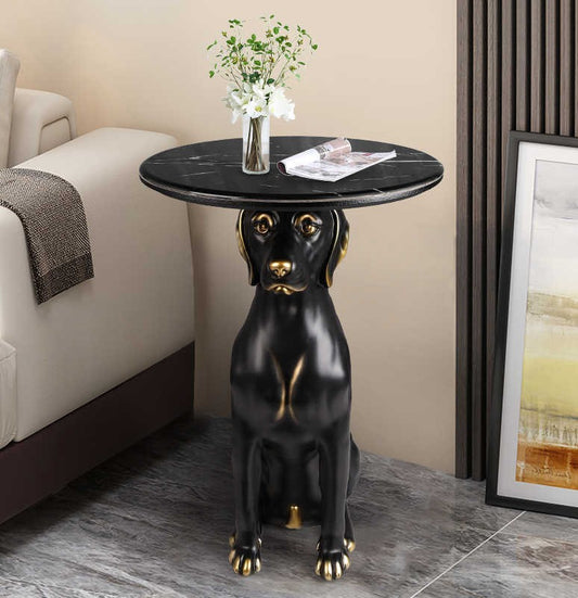 Creative Dog Side Table, Modern Luxury Cartoon Accent for Living Room—New Designer Tea Table
