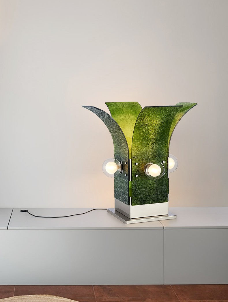 Pine Tree Table Lamp, Modern Green Acrylic Glass for Living Room, Bedroom, Office Decor