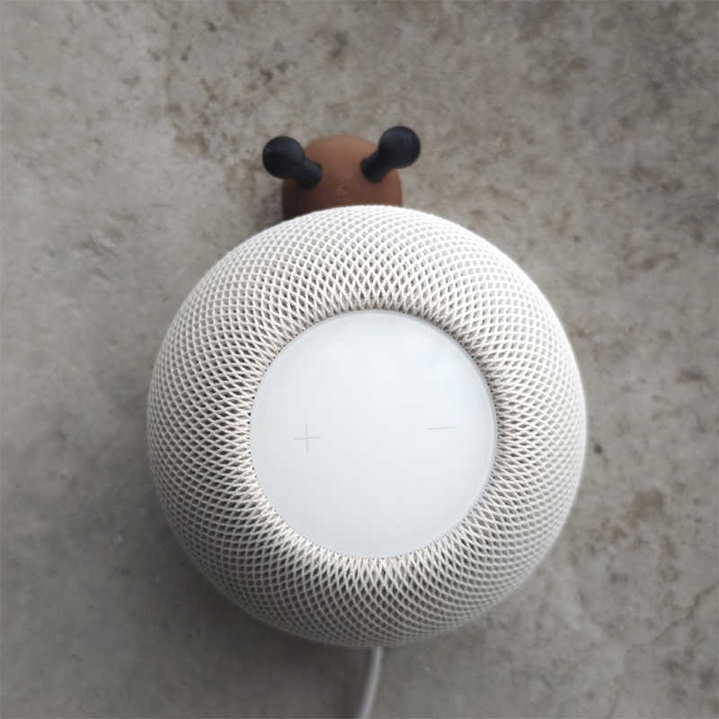 Cute Snail HomePod Mini Stand, Silicone Anti-Slip Shock Absorbing Desktop Base for Apple Smart Speaker
