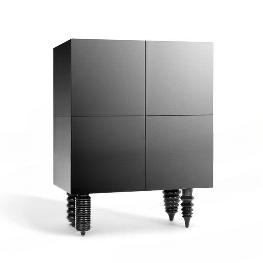 Designer Black Accent Cabinet, Creative Bar Display Storage for Living Room Entryway, Minimalist High Buffet